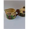 Image 2 : (4) Tea House Themed Set - Made in Japan, Creamer, Pot, Sugar Bowl, Misc