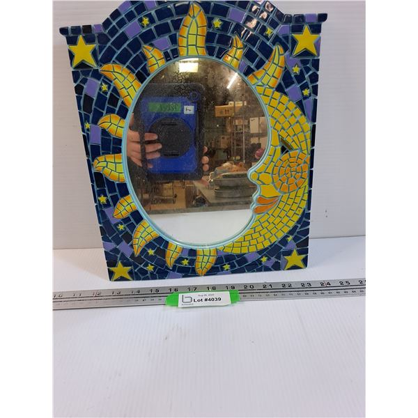 Sun & Moon Tile Mosaic Mirror - 11" x 14"