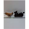 Image 1 : Asian Dragon Boat Figurine - 9" x 5.5" & Bull Worship Figurine - 9" x 4"