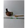 Image 1 : Hand Painted Spode Ceramic Pheasant Dish With Wooden Spoon
