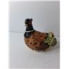 Image 2 : Hand Painted Spode Ceramic Pheasant Dish With Wooden Spoon
