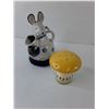 Image 9 : Teacup, Saucer and Lid, Milk Pourer Ceramic, Chicken Butter Dish, Mushroom Shaker, Rabbit Pourer