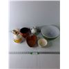 Image 1 : (7) Dishes, up to 10.5″, Riess Red Kettle, Copeland “The Huntsman”, Misc