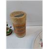 Image 8 : Misc Lot - (2) Amiibo, (3) Glass Dish/Trays, Hummingbird Porcelain Micro Tray, Other