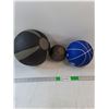 Image 1 : (2) 10 LBS Medicine Balls, (1) Vintage 16 LBS Shot Put Cast Iron Ball