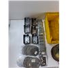 Image 2 : (6) Electrical Boxes, Assorted Covers, Phillips Cables, Plastic Box - As Is