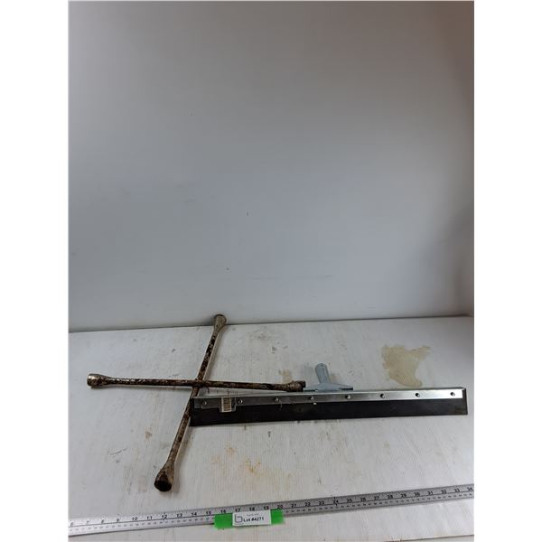 Floor Squeegee, Tire Iron - As Is  -  PICK UP