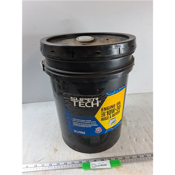 20 Litres Super Tech Engine Oil 10W-30 - As Is CANNOT SHIP