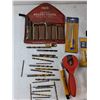 Image 2 : (2) Coupler Assembly, Assorted Drill Bits, Plastic Bin, Misc - As Is