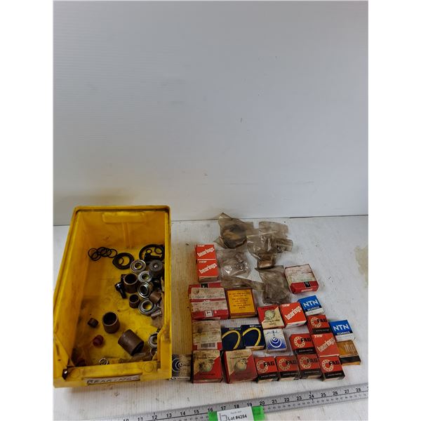Plastic bin, Assorted Ball Bearings, Misc - As Is