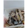 Image 3 : Plastic Bin, Extension Cord, Plastic Bin, Misc - As Is