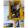 Image 2 : Heat Shrink Tubing, Plastic Bin, Assorted Electrical Plug In Ends,Misc - As Is