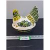 Image 1 : Weoclawek Brand Hen on Nest - Ceramic -6.5" x 8" x 7"