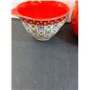 Image 2 : Orange Glass Abstract Pitcher & Speilburg Plastic Mixing Pouring Bowl