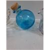 Image 3 : (2) Glass Bowl & Pitcher & Blue Glass Decanter