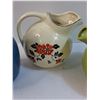 Image 2 : (3) Pitchers: Blue, Green, Floral