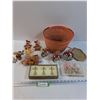 Image 1 : Basket, Christmas Decor, Gingerbread Assortment, Angels, Misc