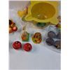 Image 3 : Gingerbread Items, Yellow Pottery Bowl, Animal Tea Lights, Chickens, Misc
