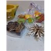 Image 4 : Gingerbread Items, Yellow Pottery Bowl, Animal Tea Lights, Chickens, Misc