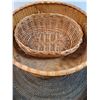 Image 2 : (3) Woven Baskets: 24" & 18" & 13" Diameter - PICK UP