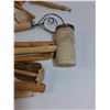 Image 2 : Wicker Basket w/ Wooden Handled Kitchen Utensils - Various