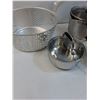 Image 3 : Food Mill, Metal Strainer, (2) Stainless Steel Pots Set: Paderno & Imperial