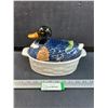 Image 1 : Ceramic Duck on a Nest - 7" x 9" x 5"