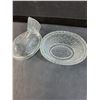 Image 2 : Clear Glass Hen on Nest - 5" x4" x 3.5"
