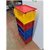 Image 2 : *Plastic Storage Rolling Rack 45" x 16" x 13", Cannot Ship
