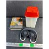 Image 1 : Tupperware Container with Lid, Portable Fan - As Is