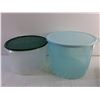 Image 4 : Tupperware Container with Lid 15" x 11" x 4", (2) Plastic Storage Containers with Lids