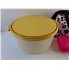 Image 2 : Large Tupperware Container with Lid, Lunch Boxes, Water Bottle, Thermos Insulated Bag