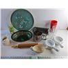 Image 1 : Serving Tray, Dough Roller, Milkshake Cups, Gravy Boat, Creamer, Baking Trays, Misc