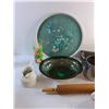 Image 6 : Serving Tray, Dough Roller, Milkshake Cups, Gravy Boat, Creamer, Baking Trays, Misc