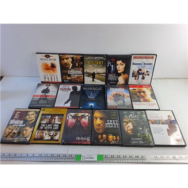 (16)  Various DVD Movies - Al Pacino, Jackass The Movie & The Barbarian Invasion