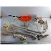 Image 1 : Halloween Candy Bag, Skeleton Decor, Piranha Skeleton, Mayan Wall Calendar Decor