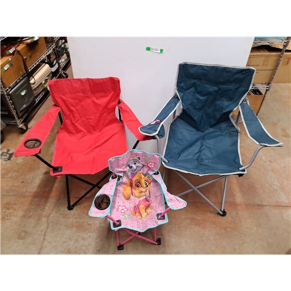 *(3)  Outdoor Folding Camp Chairs 35" x 31" x 20"  -  PICK UP ONLY