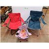 Image 1 : *(3)  Outdoor Folding Camp Chairs 35" x 31" x 20"  -  PICK UP ONLY