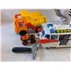 Image 2 : Battery Powered Dinosaur, Fisher Price Truck, Ghostbusters Wagon, Firefighters Hat, Misc