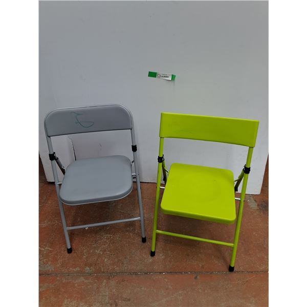 (2) Folding Kid's Chairs 23" x 14" x 16"  -  PICK UP