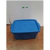 Image 1 : **Rubbermaid Roughneck Plastic Storage Tote 22" x 15" x 12", Cannot Ship