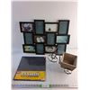 Image 1 : Multiple Picture Frame 23" x 18", Bicycle Style Planter, 12" x 12" Stock Paper