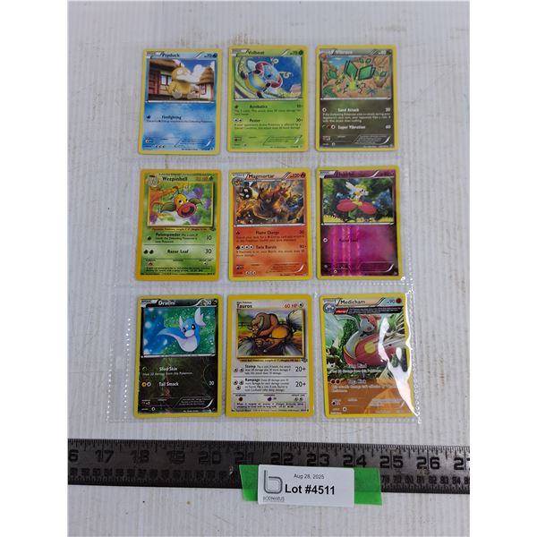 (9) Pokemon Cards, 1990s, Holographic, Jungle, Misc Cannot Authenticate