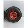 Image 2 : (2) Wheelbarrow Tires, 4.19/3.50–4 5″ Rims