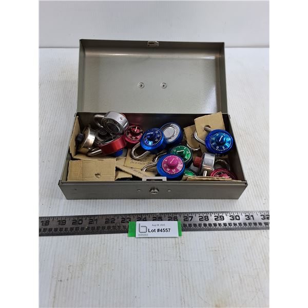 Beach Metal Tool Box with 16 Combination Locks