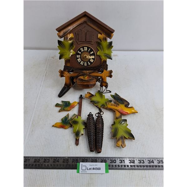 Vintage Wall Mount Cuckoo Clock from West Germany - Untested