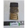 Image 1 : (3) Vintage Brass Belt Buckles (Budweiser, Jack Daniels, Ford)