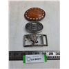 Image 1 : (3) Vintage Belt Buckles (Leather Rodeo, Metal Dubois Chemicals & Eagle)