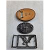 Image 2 : (3) Vintage Belt Buckles (Leather Rodeo, Metal Dubois Chemicals & Eagle)