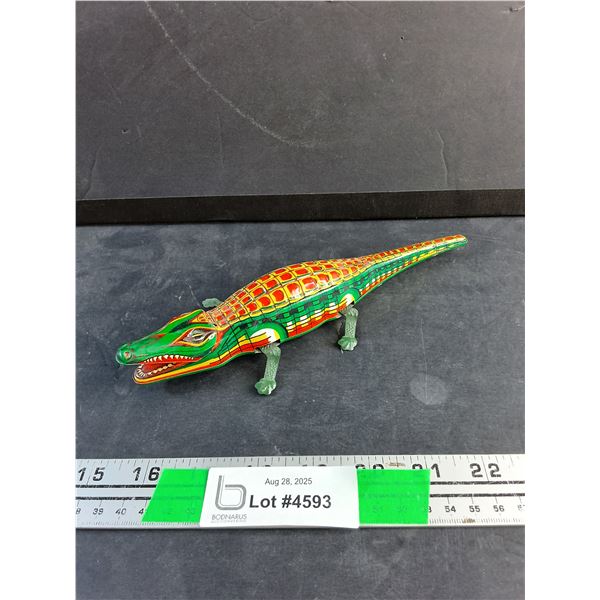 Vintage Metal Toy Alligator